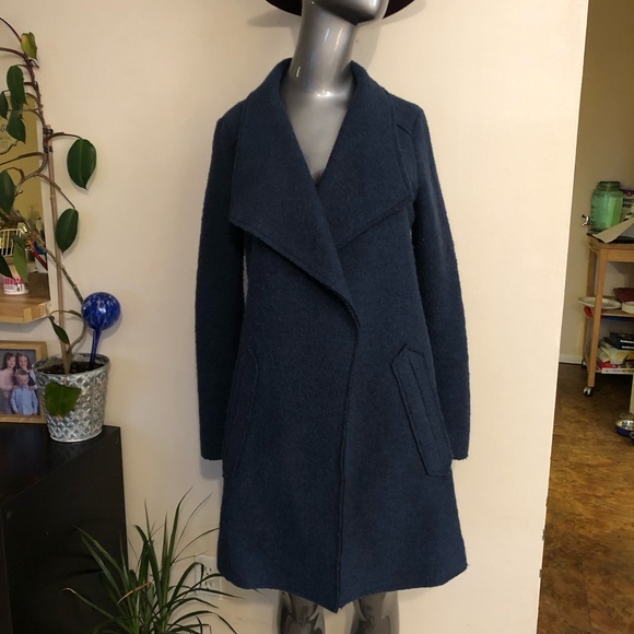 Esprit Jackets & Blazers - ESPIRT | Blue teal water fall wool light jacket